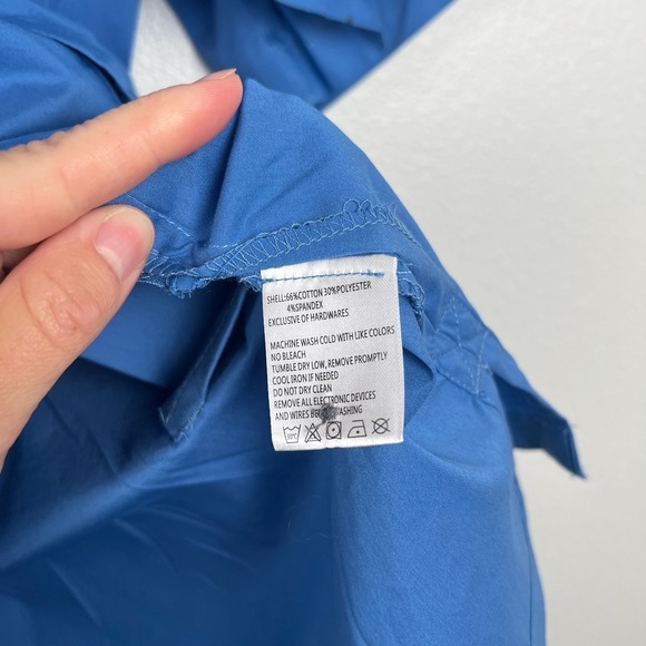 Scottevest Men's Short Sleeve‎ Button Up Travel Shirt Blue Sz XXXL - Picture 6 of 7